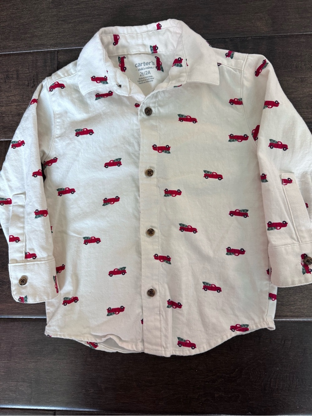 💜3/$15 Wonder Nation & Carter’s Toddler Holiday Red Truck & Broccoli Sweater 2T - Picture 2 of 10